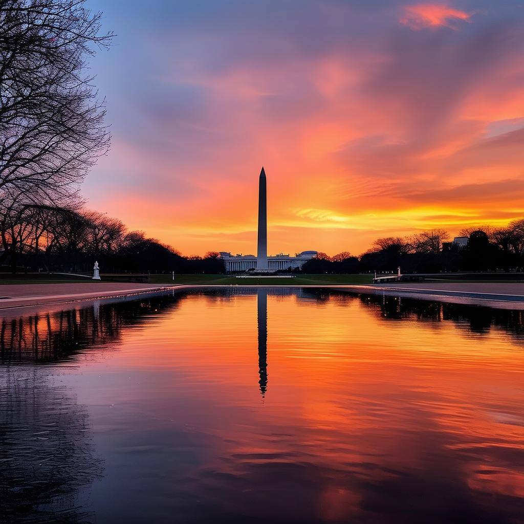 washington dc sunset