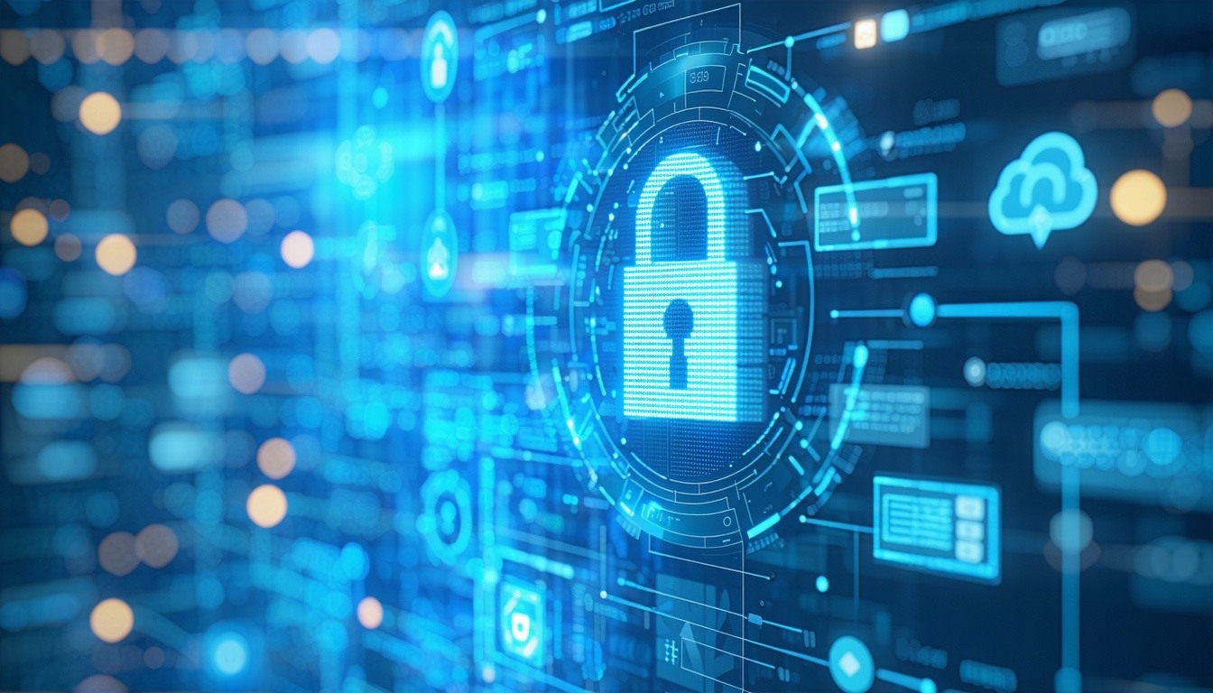 Banner background image featuring a modern interface related to security control and compliance automation